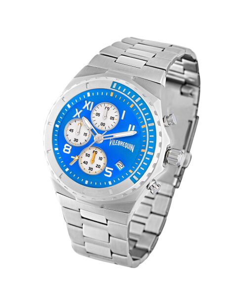 Montre Homme en Acier Chronographe argentée