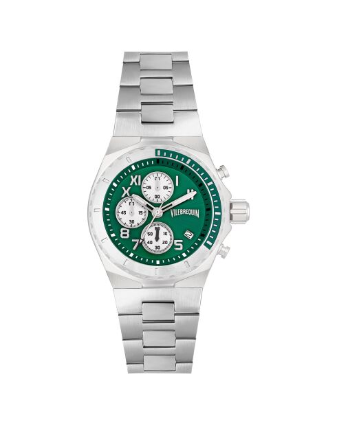 Montre Homme en Acier Chronographe argentée