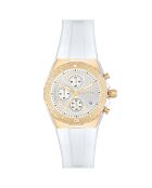 Montre Homme en Silicone Chronographe blanche
