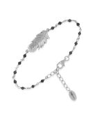 Bracelet Plume en Argent & Onyx noir