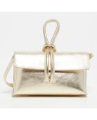 Sac à main en Cuir Emy doré - 22x11x5 cm