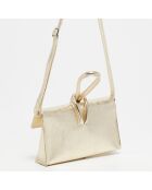 Sac à main en Cuir Emy doré - 22x11x5 cm