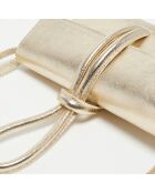 Sac à main en Cuir Emy doré - 22x11x5 cm