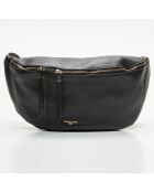 Alia schwarze Schultertasche aus Leder - 46x23x13 cm