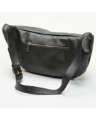 Alia schwarze Schultertasche aus Leder - 46x23x13 cm