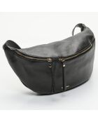 Alia schwarze Schultertasche aus Leder - 46x23x13 cm