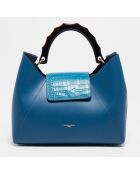 Ana Handtasche aus Leder, 35 x 27 x 13,5 cm, Marineblau