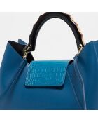 Ana Handtasche aus Leder, 35 x 27 x 13,5 cm, Marineblau