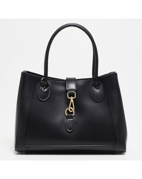 Beryn schwarze Lederhandtasche - 31x22x11,5 cm