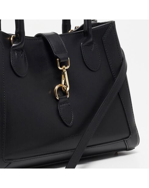 Beryn schwarze Lederhandtasche - 31x22x11,5 cm
