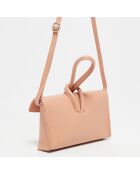 Sac à main en Cuir Emy nude - 22x11x5 cm