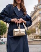 Sac à main en Cuir Emy doré - 22x11x5 cm