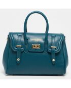 Borsa Ondine in pelle blu marino - 35x22x14 cm
