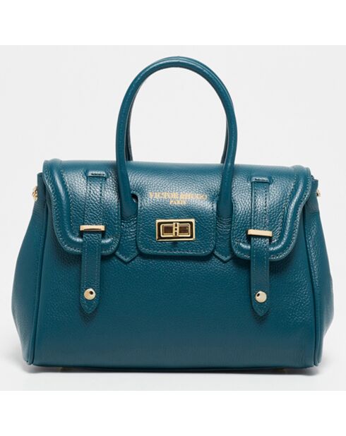 Borsa Ondine in pelle blu marino - 35x22x14 cm