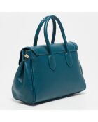 Borsa Ondine in pelle blu marino - 35x22x14 cm