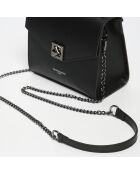 Bolso de hombro Théa de piel negra - 19x17x10 cm