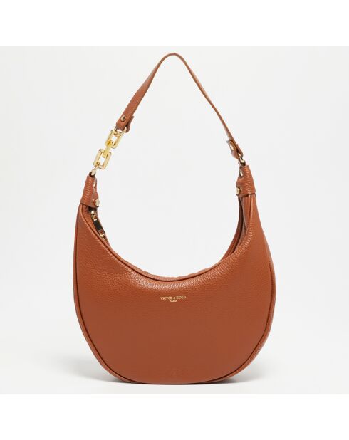 Tivo camel leren schoudertas - 28x16x8,5 cm