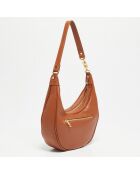 Tivo camel leren schoudertas - 28x16x8,5 cm