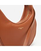 Tivo camel leren schoudertas - 28x16x8,5 cm