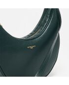 Tivo leren schoudertas flesgroen - 28x16x8,5 cm