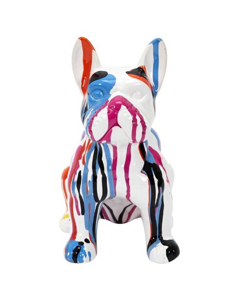 Bulldog en céramique multicolore - 12x20x19 cm