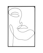 Tableau filaire Visage noir - 60x90x1 cm