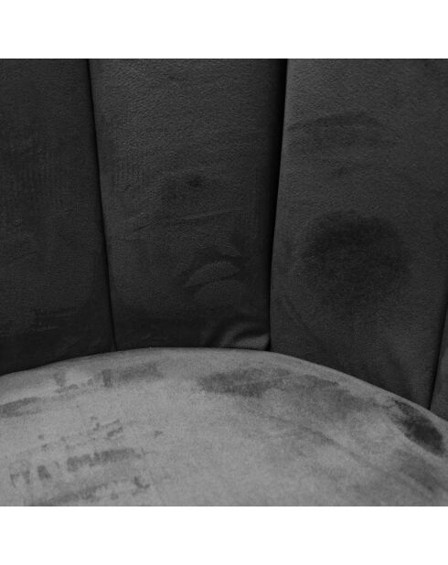 2 Chaises en velours Ariel noires - 59.5x79x47.5 cm