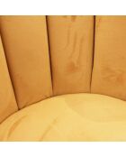 2 Chaises en velours Ariel moutarde - 59.5x79x47.5 cm