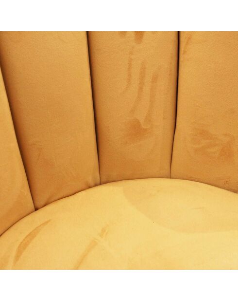 2 Chaises en velours Ariel moutarde - 59.5x79x47.5 cm