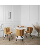 2 Chaises en velours Ariel moutarde - 59.5x79x47.5 cm