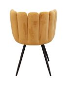 2 Chaises en velours Ariel moutarde - 59.5x79x47.5 cm