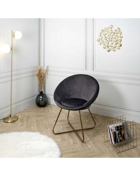 Fauteuil Karl gris - 73x83x62 cm