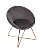 Fauteuil Karl gris - 73x83x62 cm