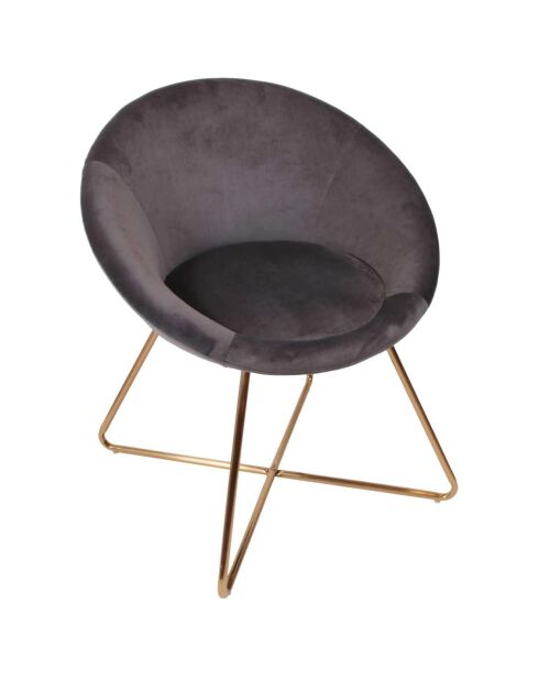 Fauteuil Karl gris - 73x83x62 cm