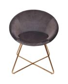 Fauteuil Karl gris - 73x83x62 cm