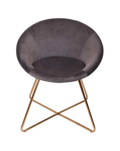 Fauteuil Karl gris - 73x83x62 cm