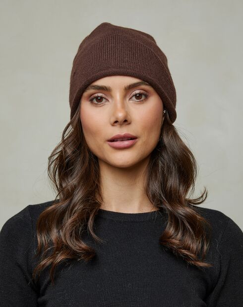 Bonnet en Laine mélangée Olga café