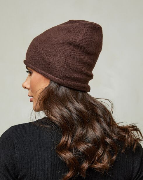 Bonnet en Laine mélangée Olga café