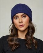 Mütze Olga aus Wollmischung, marineblau