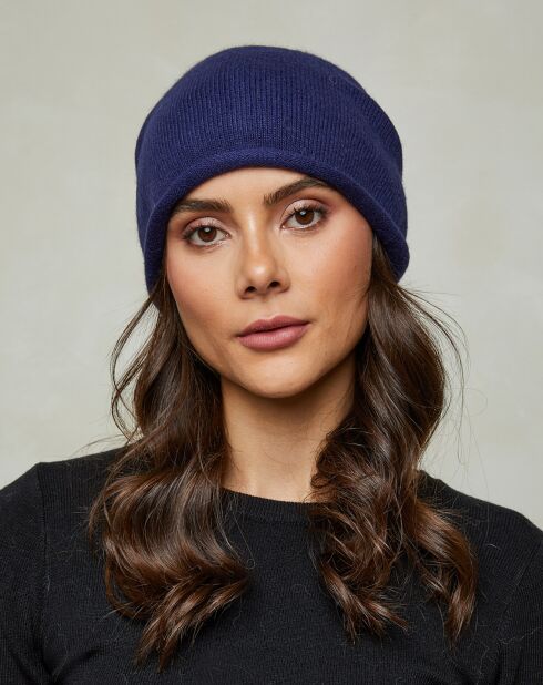 Bonnet en Laine mélangée Olga marine