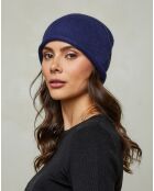 Mütze Olga aus Wollmischung, marineblau
