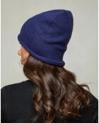 Mütze Olga aus Wollmischung, marineblau