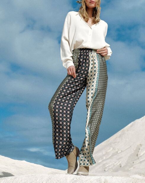 Pantalon Coleen patch multicolore