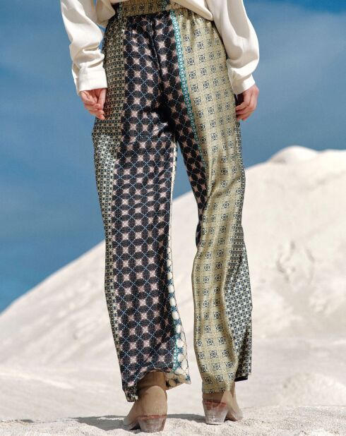 Pantalon Coleen patch multicolore