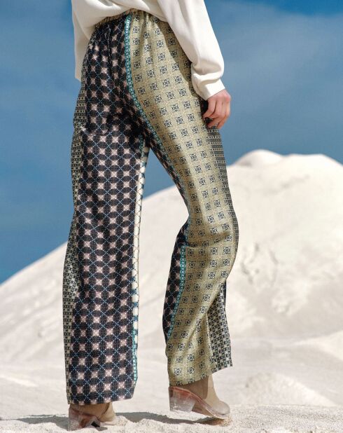 Pantalon Coleen patch multicolore
