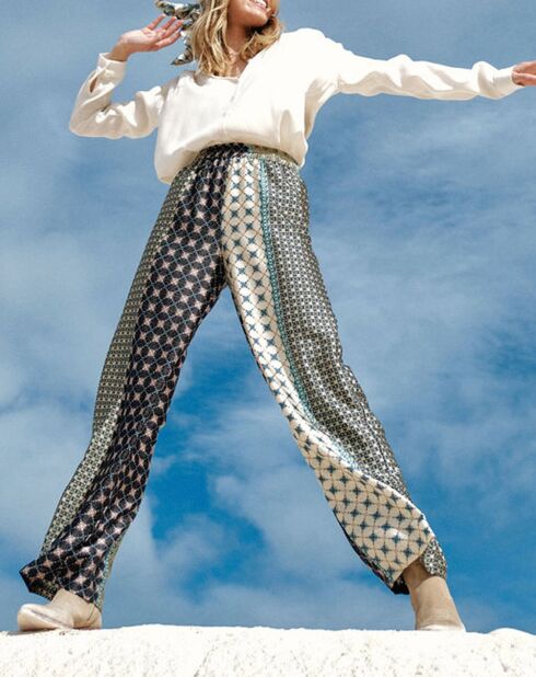Pantalon Coleen patch multicolore