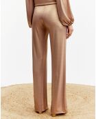 Pantalon Glam marron/doré