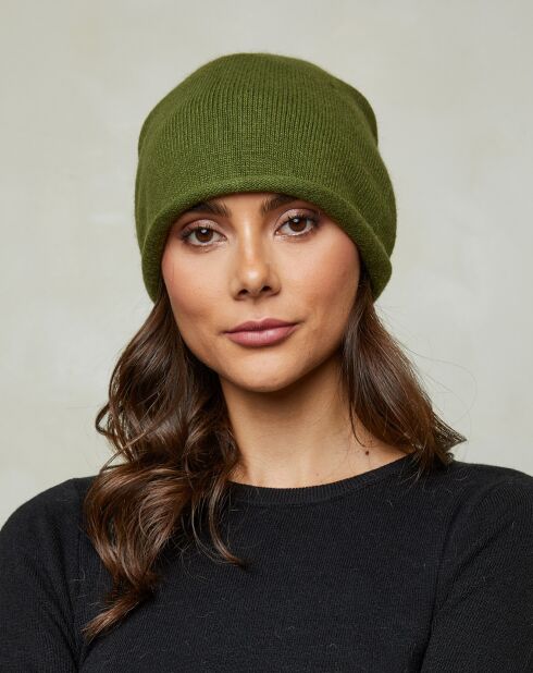 Bonnet en Laine mélangée Olga vert