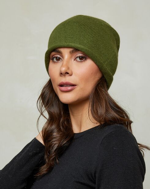 Bonnet en Laine mélangée Olga vert