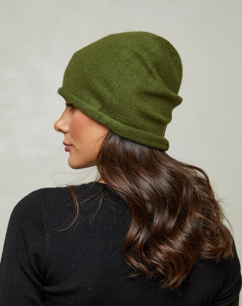 Bonnet en Laine mélangée Olga vert